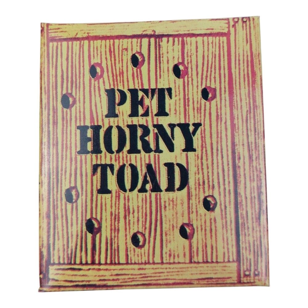Vintage Pet Horny Toad With Original Box Gag Gift White Elephant NOS